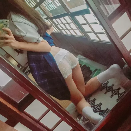 do you like my uniform? ;) by tinygirltinypuss