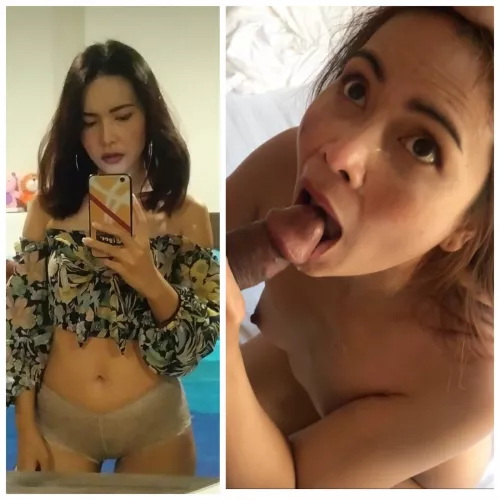 Do you like the way I swallow your coconut creams daddy? Natthanitcha Chaiyasarn Thai Kinky Slut #Bangkok #Thaigirls #Thaistudent #Thaisex #Pattaya #Khonkaen #Asianmodel by natchashin