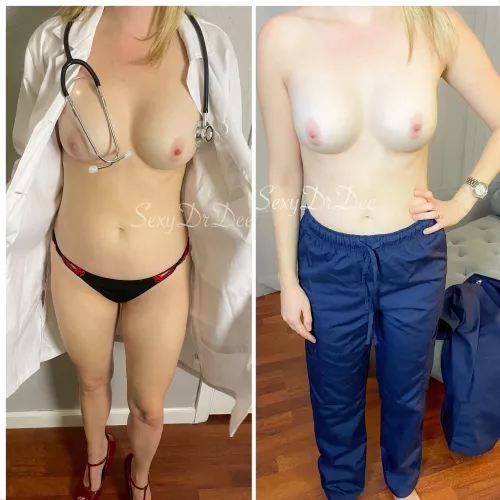 Do you prefer lab coat or scrubs? (36f) by SexyDrDee