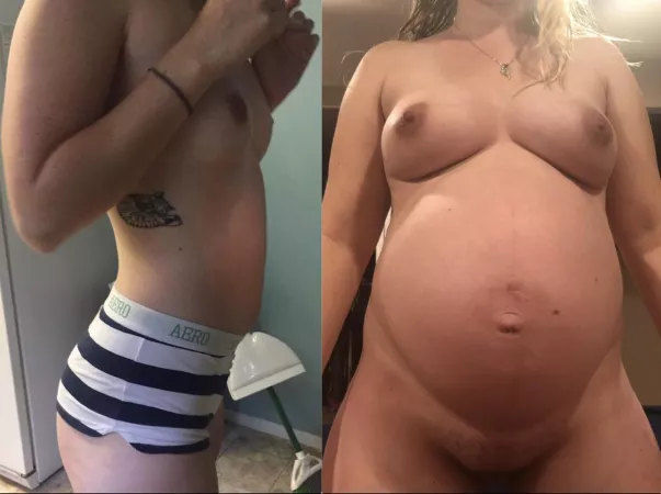 Do you prefer the pregnant me or pre-pregnancy? 😊 by Elyse_Green