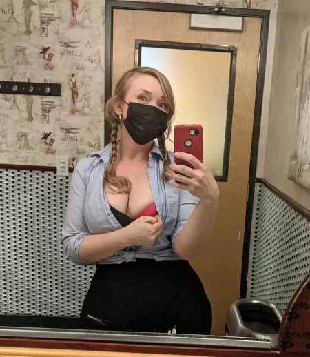 Do you think I'd get bigger tips of I flashed my bra? 😆 by Crystal_Sunshine_