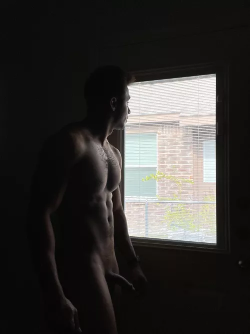 Do you think my cute neighbor would notice my chest hair or my dick first? by thatmixedboy