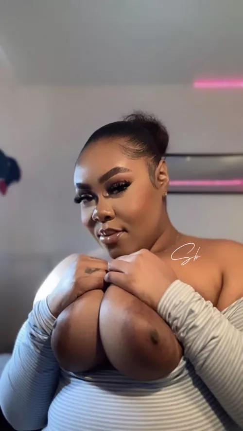 Do you wanna suck on my pretty ebony tits ? by sbuddhaa