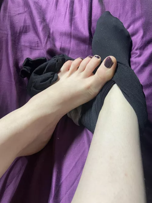 Do you want play with my soft feet? Help me take my tights off 😫 by medora_xo