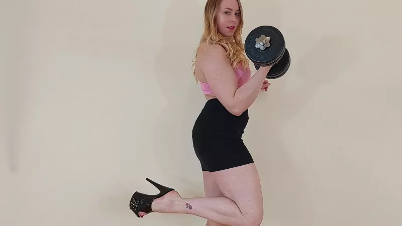 Doesn't everyone workout in a mini skirt by Michellescats