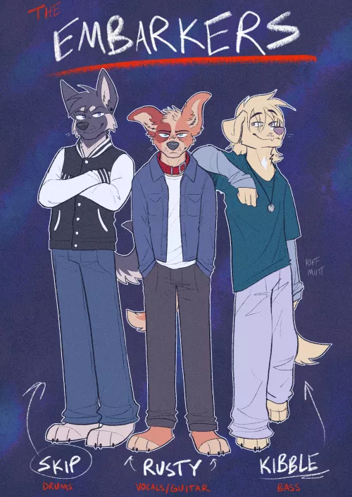 dog band poster (by me @riffmutt on twitter) by riffmutt