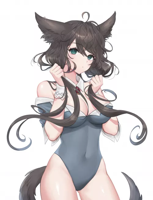Dog Girl Leotard (Clearpage) [Original] by sequence_string