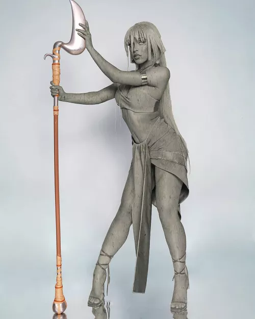 Doja Cat as Princess Kida, turned into a stone statue (Inanimate TF) by RxKira