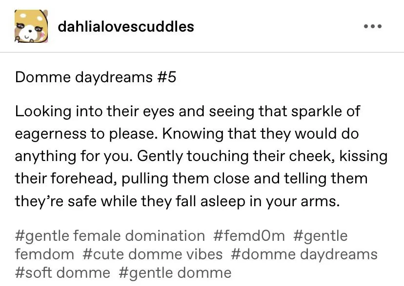 Domme daydreams #5 posted by dahlialoves