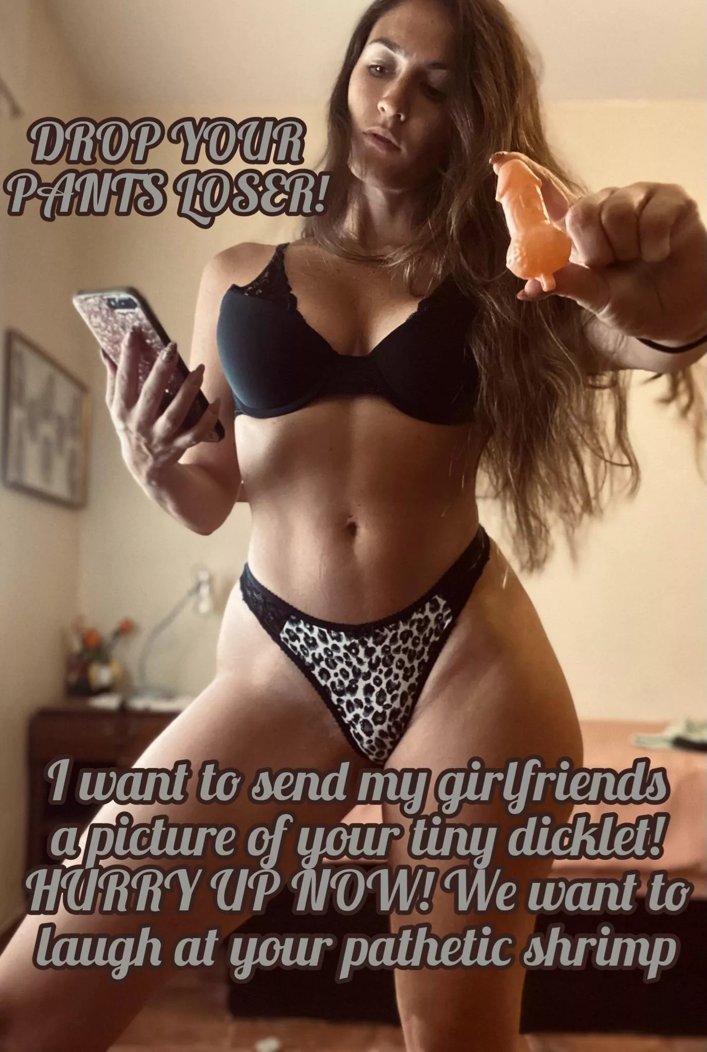 [domme] You know that you deserve to be humiliated.... how many inches is that tiny baby dick? 🤏🤣 posted by b_queen_b