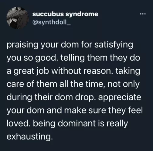 Doms are HOOMAN too, please appreciate us🥺💗 by miss-gentle