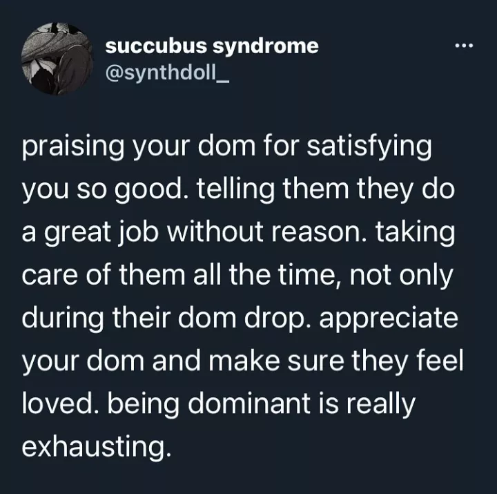 Doms are HOOMAN too, please appreciate us🥺💗 posted by miss-gentle