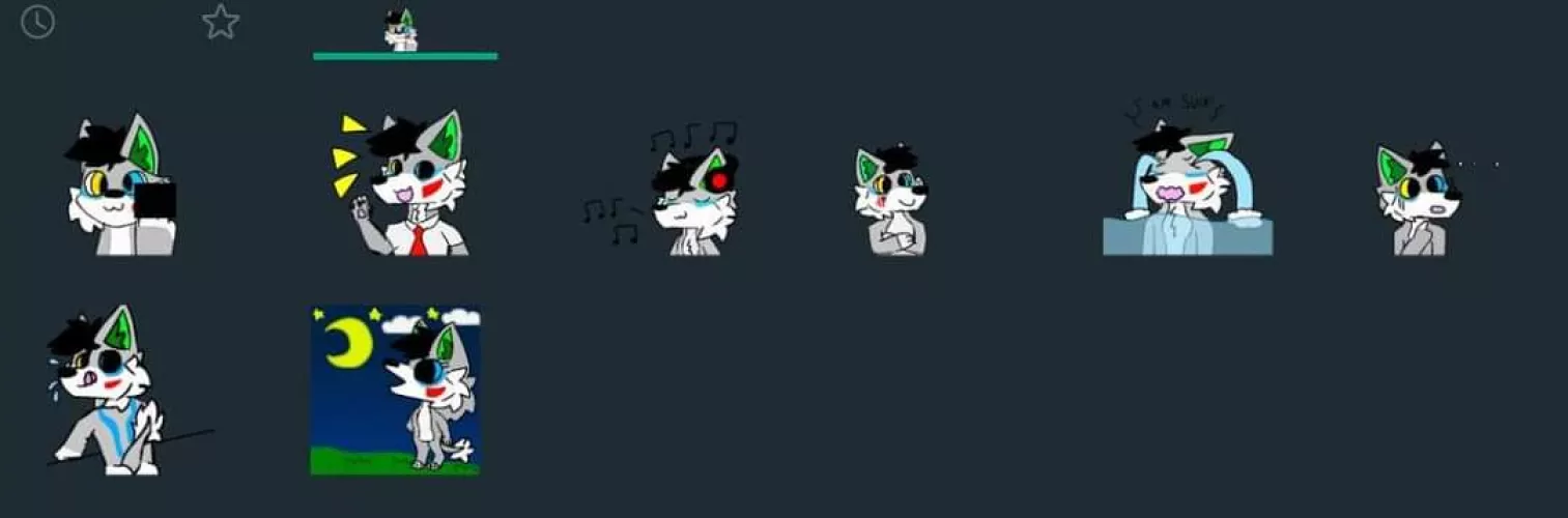 Done my Whatsapp sticker,art by me..AND it's Free to use it ! by HAZE-FURRYON