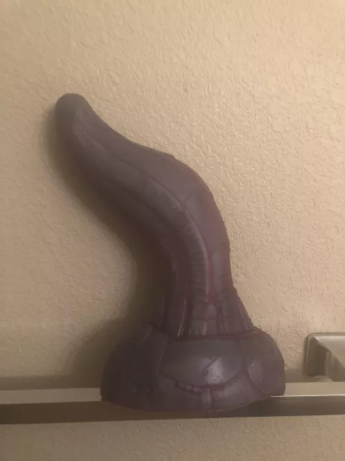 “Done with the deed and ready to seed.” Adding M/M Slasher Silver Habu to my list of hilted/knotted toys. Had him on the back burner for a while but after getting comfy with M/M Cole and M/M Razor I thought I’d try my luck and was not disappointed. by Tyrannosaurus-Texan