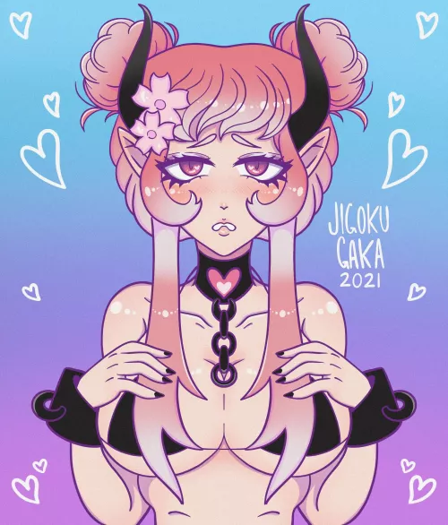 Don’t be Shy~ 🌸 Art by me (@jigokugaka) by lovelymimi99