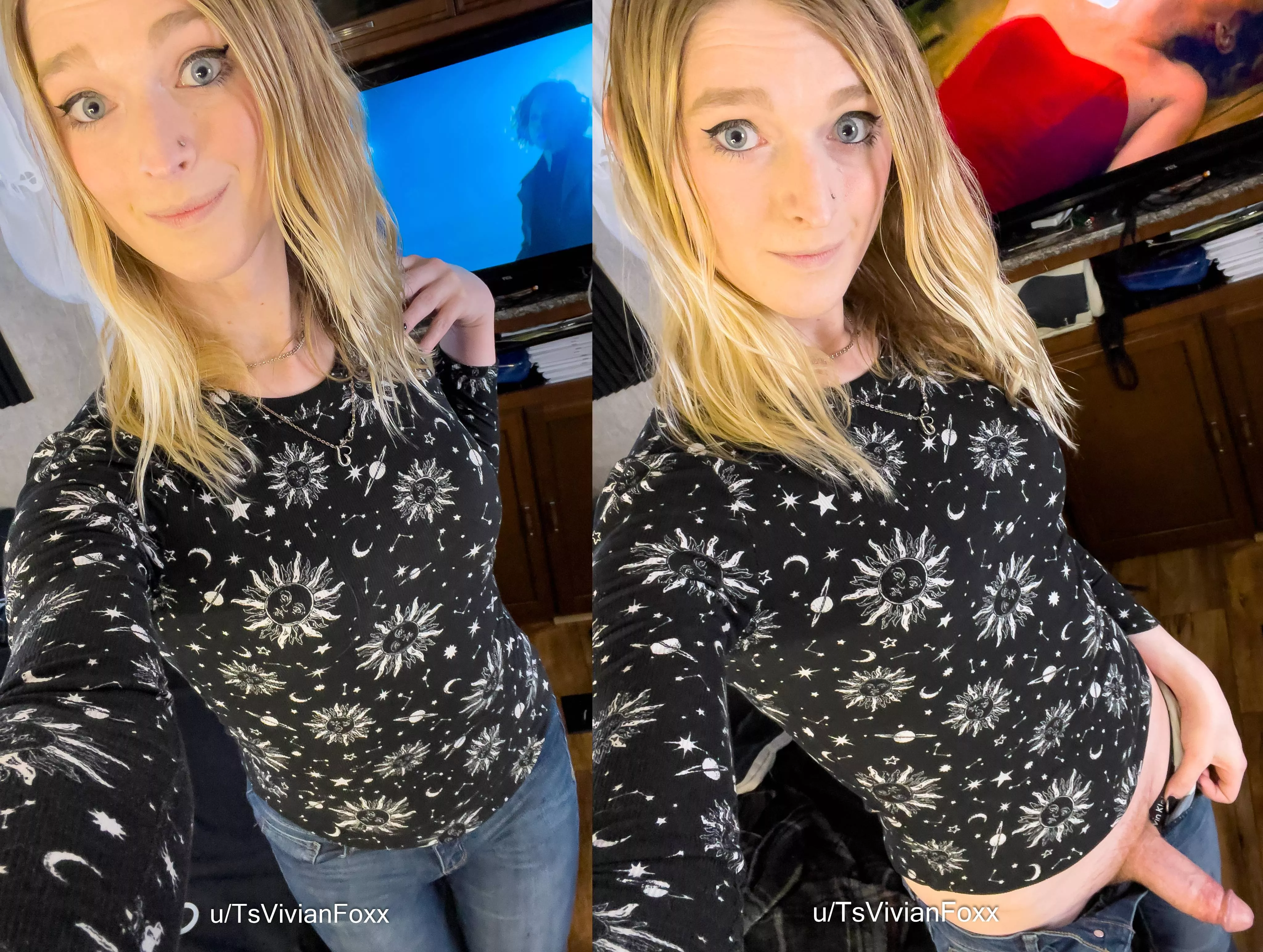 Don't be shy.. cum have a taste! 💖 posted by TsVivianFoxx