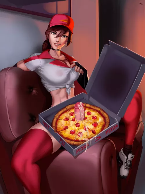 Don't be shy, you did order this pizza, no?. (Aka6) by FranKiDestroyer