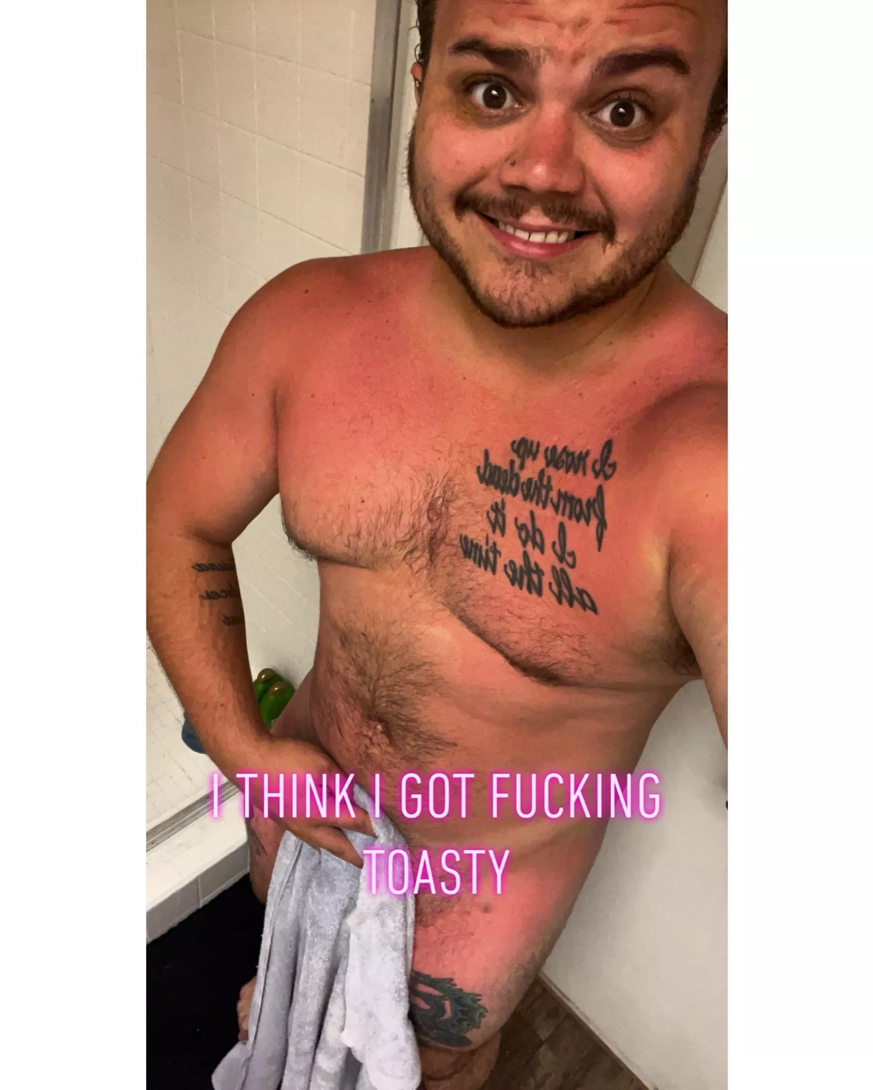 Don’t forget sunscreen. Anybody want to rub some aloe on me. I’d appreciate it. posted by saeculasaeculorumlux