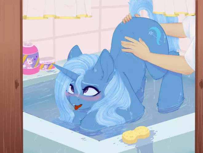 Don't forget to wash your pony! (Artist unknown) by Purple_Coast5068