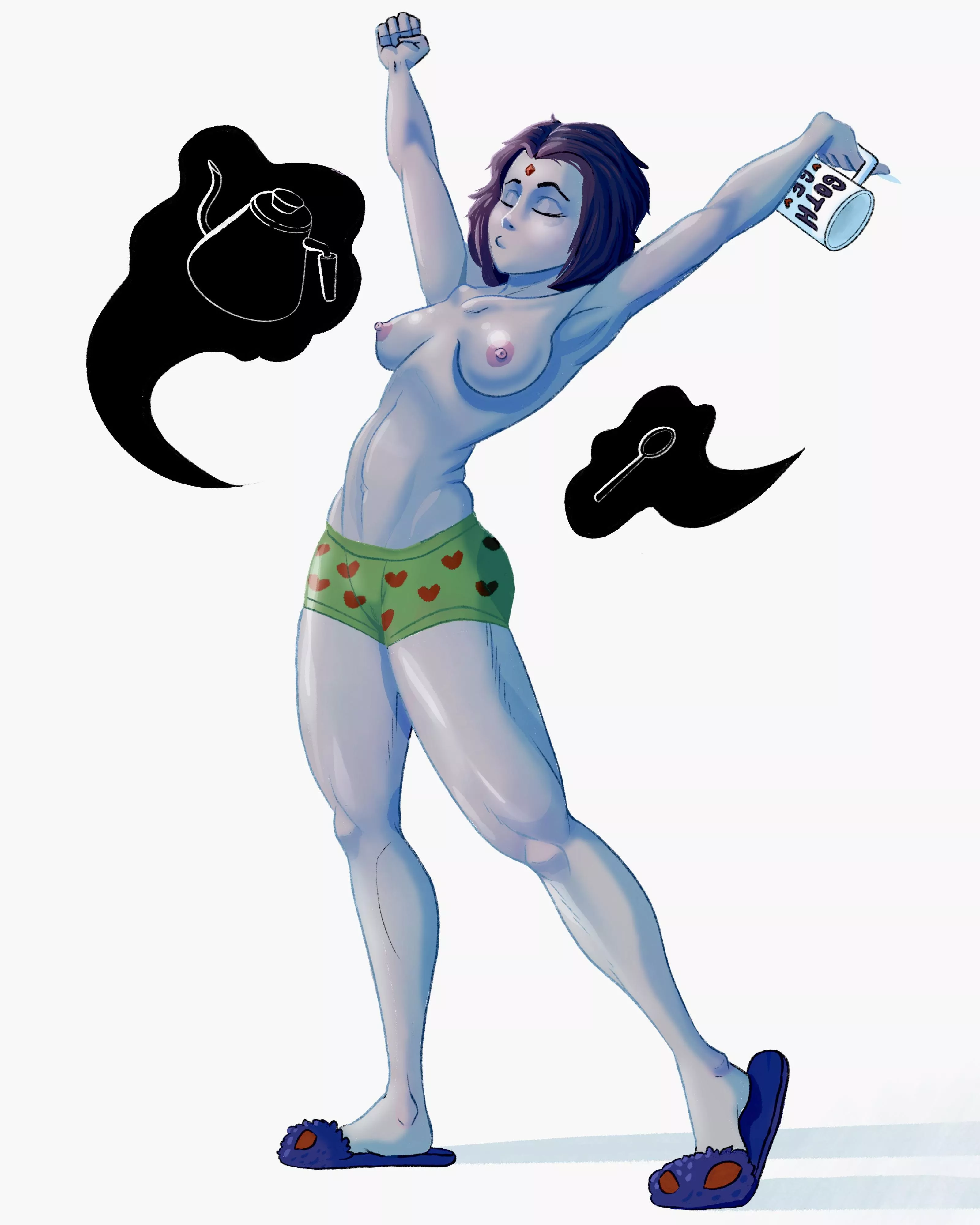 Don’t talk to Raven until she’s had her morning tea. (By Lewd Gold) posted by LewdGold