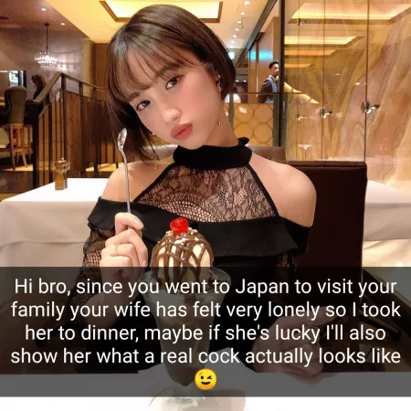 Don't worry, I'll keep your wife entertained. by Tania_Mon