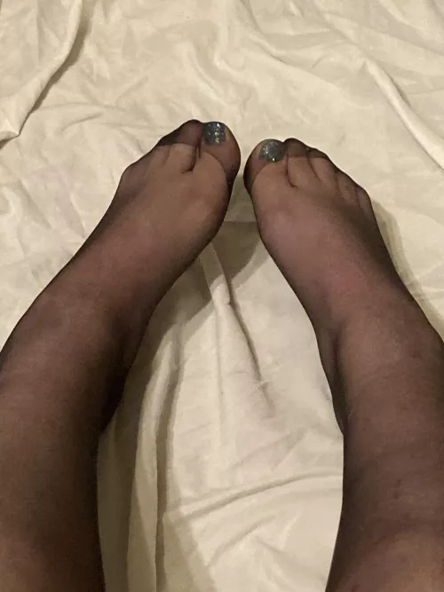 Don’t you want to drain your balls all over my stocking feet? by Myworld12345606