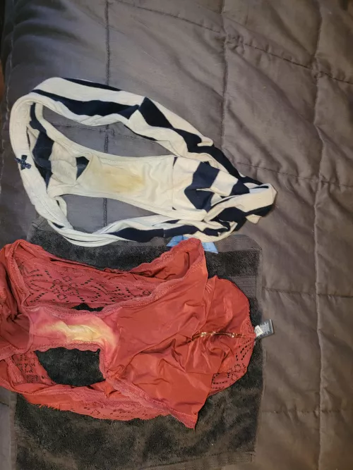Double dirty panties from my wife by smalldickhubby2020