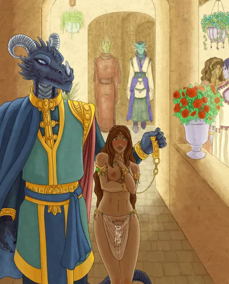 Dragon purchases a slave (Miss_Demeter) by EnigmusPrime