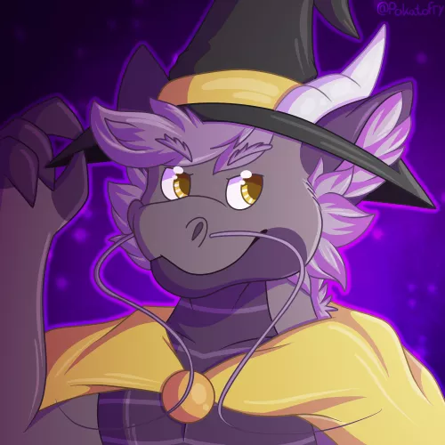 Dragon Wizard! 🐲🧙‍♂️ (Art by me, @PokatoFry on Twitter) by PokatoFry