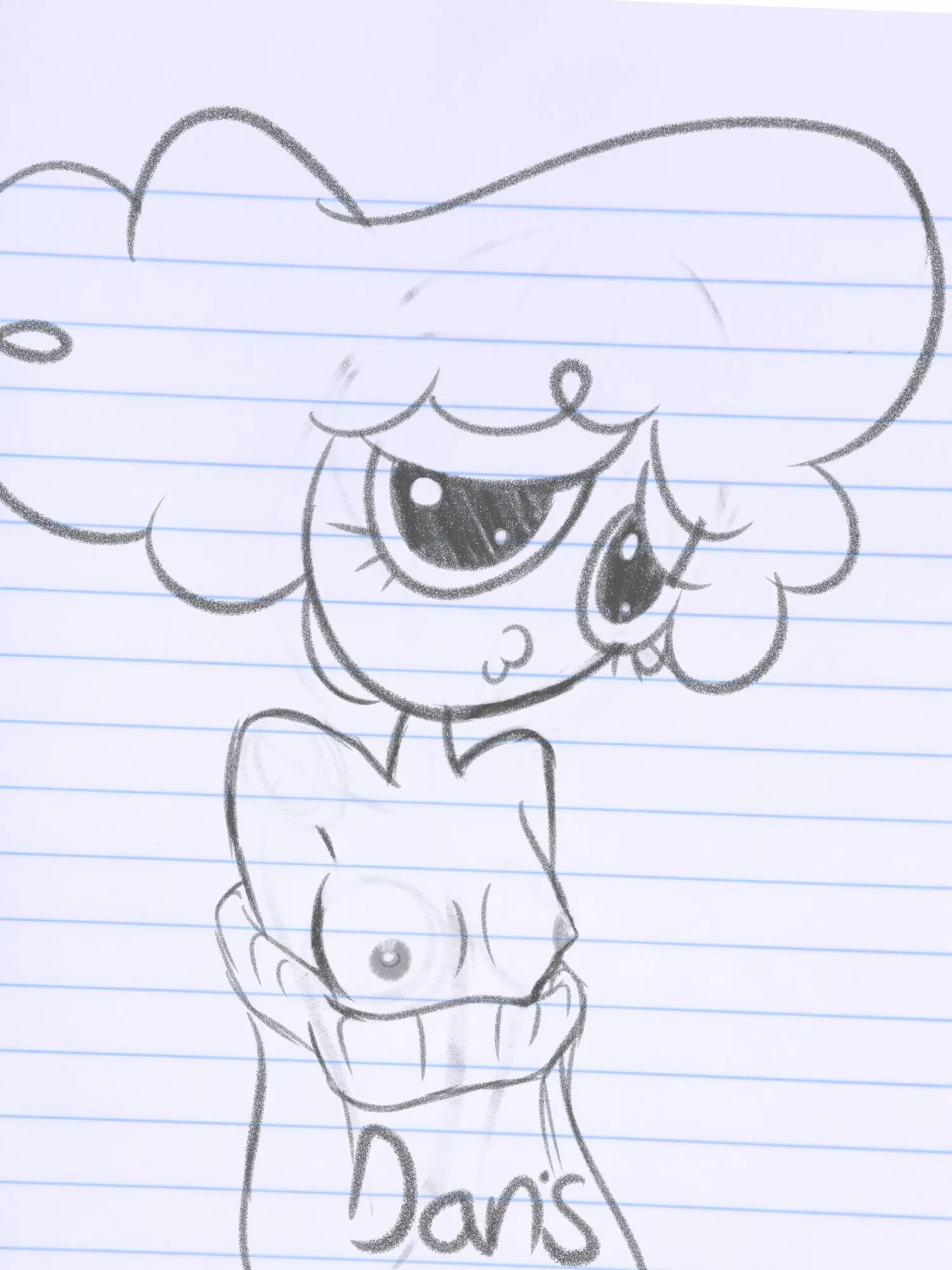 Draw your dream date looking sultry (thought dan's girl was cute and wanted to try drawing her) posted by ischeesecake