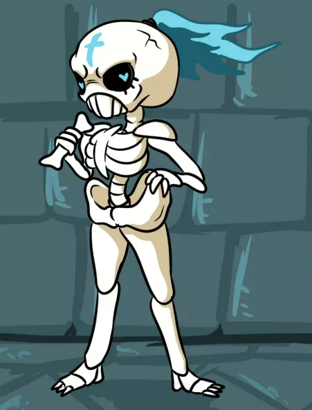 Drawing all monsters as waifus I guess: Holy Bony [OC] She wants your bone by CreativeIcarusII