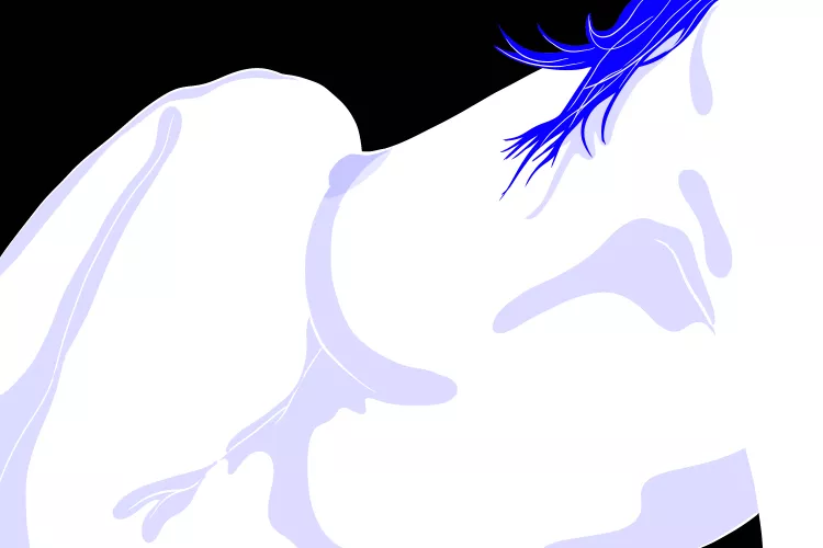 Dreaming in blue, me, digital, 2022 by astral001