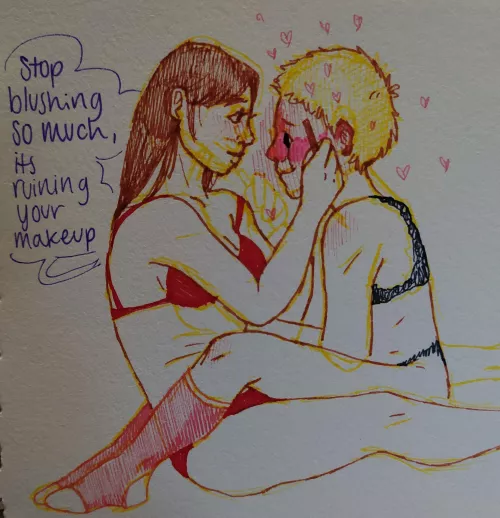 Dressing up her pretty boy <3 (OC) by tiger81355