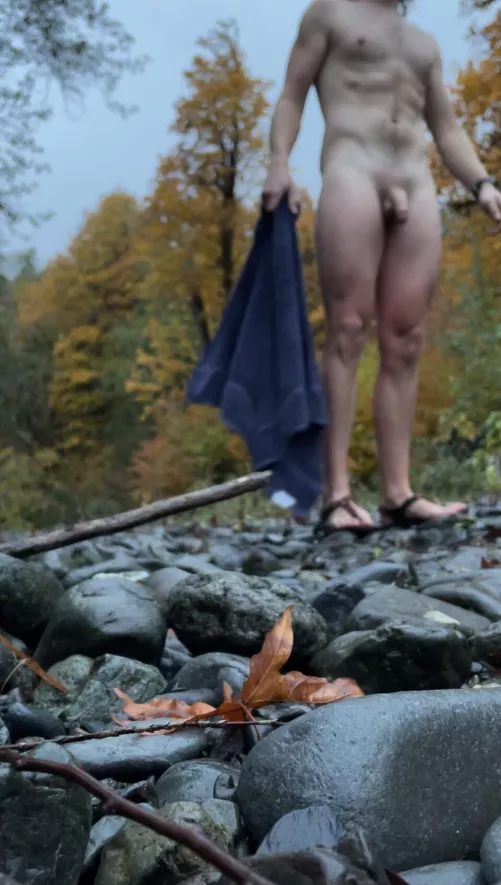 Drying off by gojumpinalake_naked