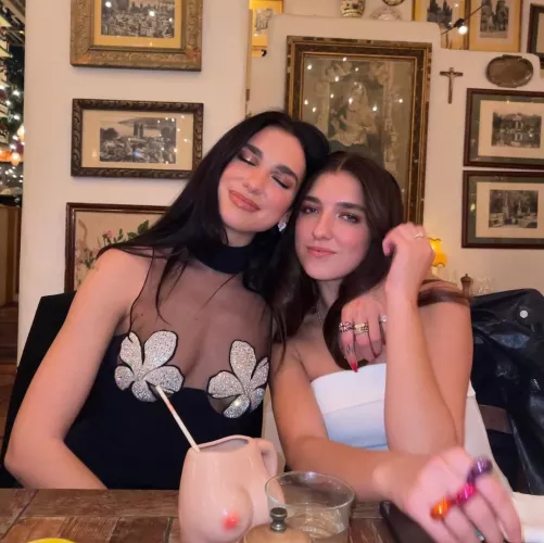 Dua Lipa and her sister Rina by GlamMetalLion