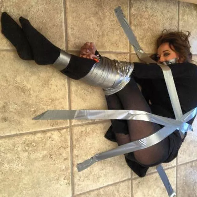 Duct taped on the kitchen floor posted by pBondage