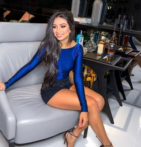 Duda Santana in a shiny bodysuit under her shorts by BOOOOOOOBIES