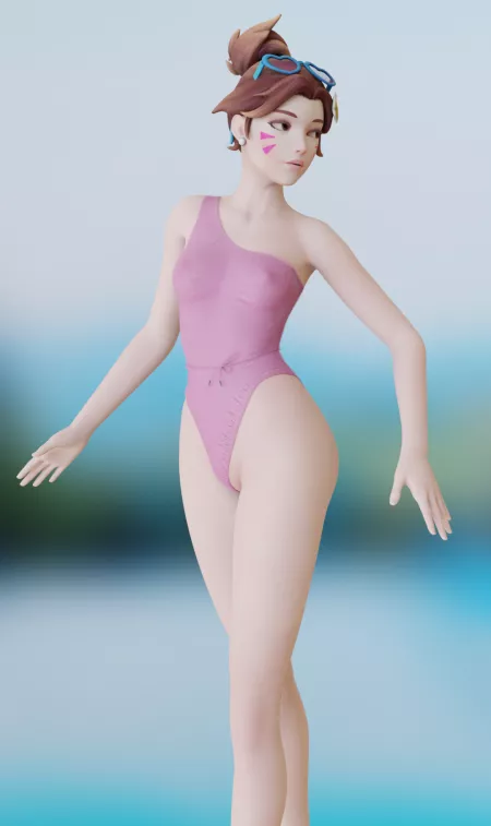 D.Va near the pool (DieScope) by DieScope