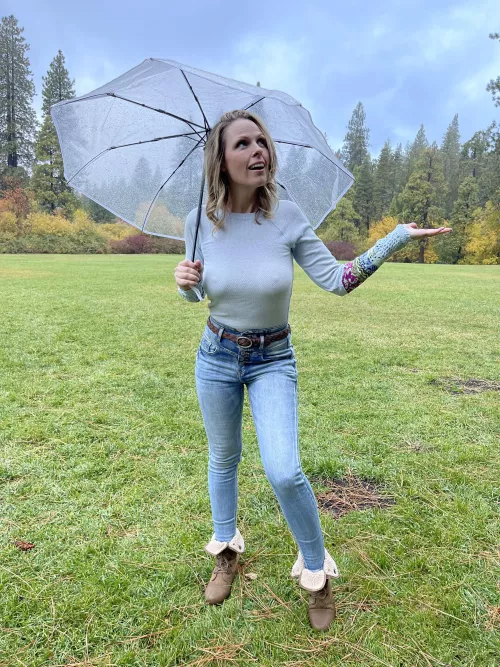 Early morning rain showers can’t keep me indoors. I’ll be outside enjoying the rain before it turns to snow. by iamSkylerXO