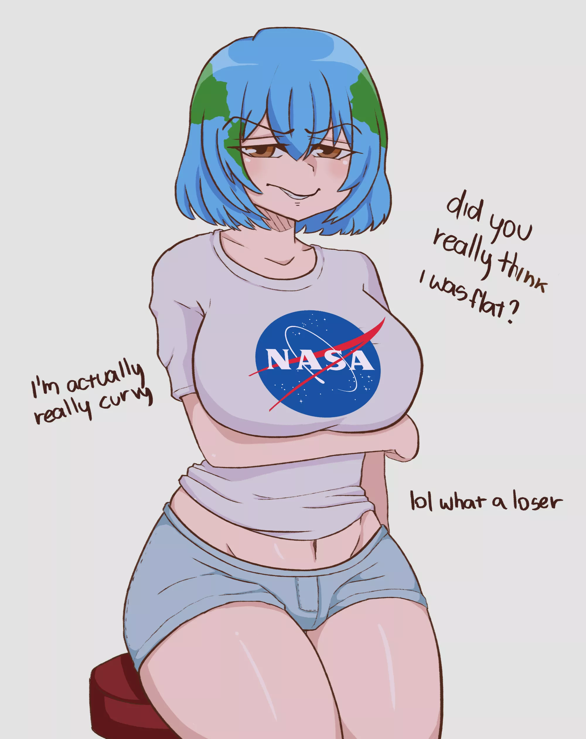 Earth-chan is curvy posted by Frocharocha