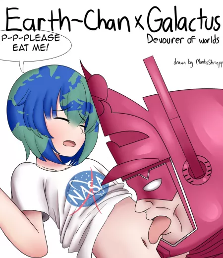 Earth-chan x Galactus by MantisShrimpp by NostraKlonoa