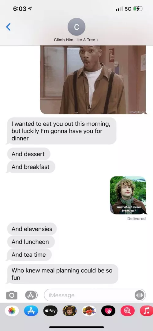 Eat like a hobbit by BustyBosomBuddy