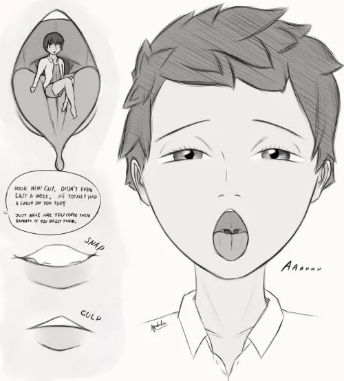 Eaten on the Job (Nyabulon) [F/M] [macro/micro] [unwilling] [mawshot] by nyabulon