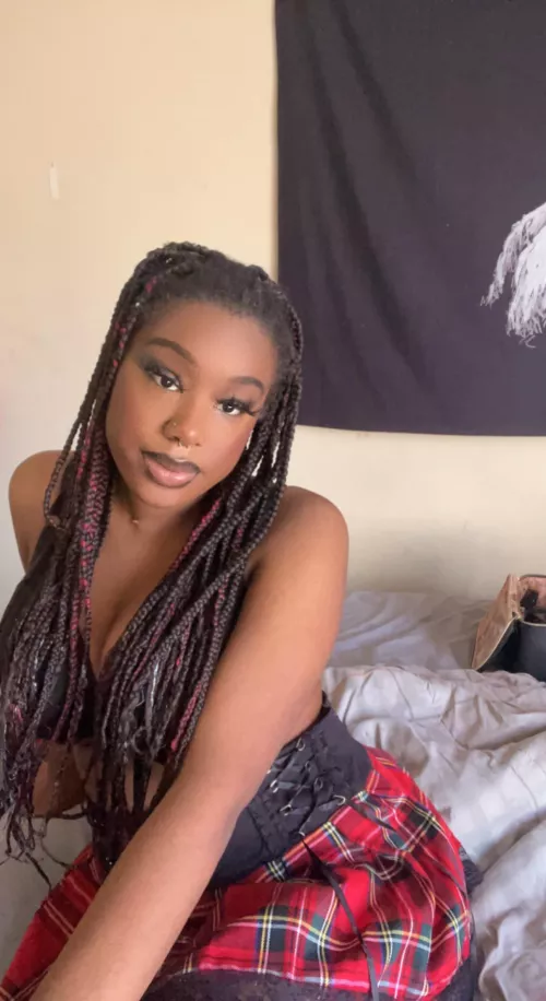 Ebony schoolgirl here to dominate you. I’m sure wifey won’t notice [domme] by GoddessAlayah