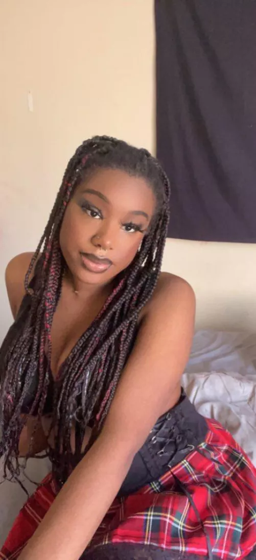 Ebony schoolgirl here to dominate you. I’m sure wifey won’t notice kik: lotsoflayah [selling] domination services by GoddessAlayah