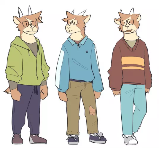 Eddie Outfits! (@dogiancafe in Twitter!) by VioletPurplePink