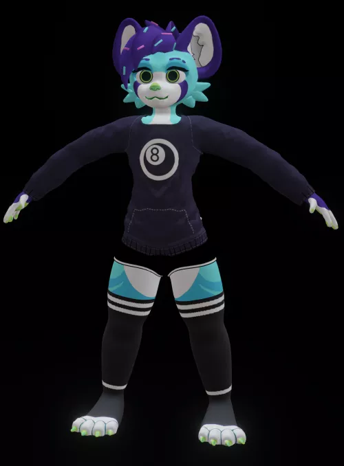 Eight model for VRchat I made. From scratch ofcourse. Character by Dont_Jinxit by BirdieBronze