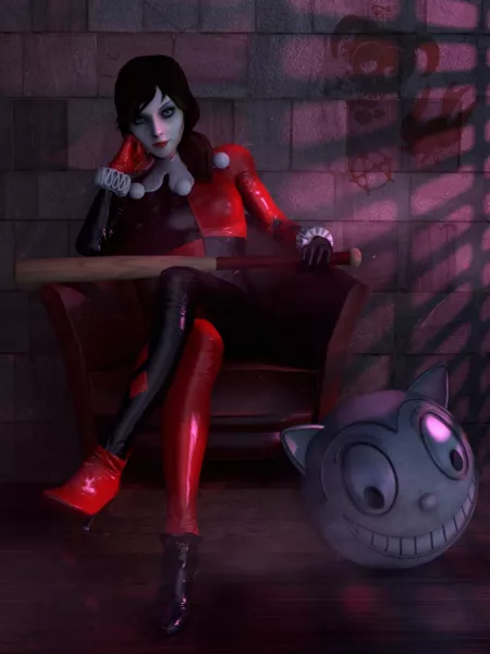 Elizabeth as Harley Quinn(Ilya Anikushin) by [deleted]