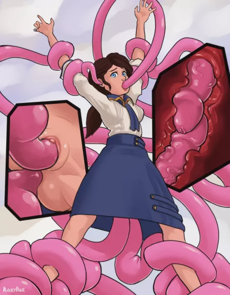 Elizabeth in a Tentacle Spitroast(RoxyRex) by [deleted]