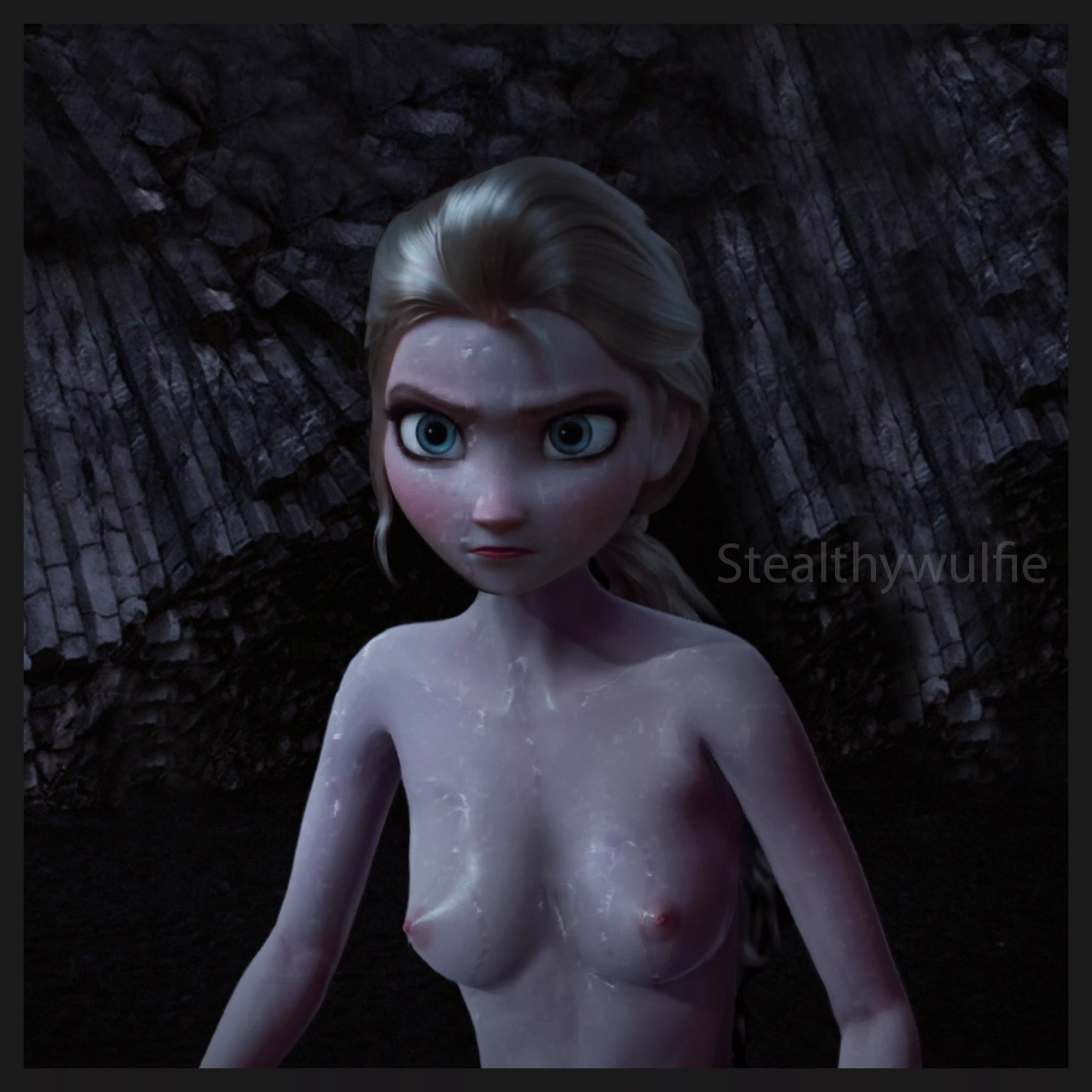 Elsa and the sea (Stealthywulfie) [Frozen2] posted by Psycho3333